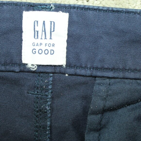 Gap Women's Size 10 Girlfriend Khaki Navy Blue Chino Pants - Picture 6 of 7